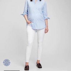 Gap maternity true skinny ankle white jeans
